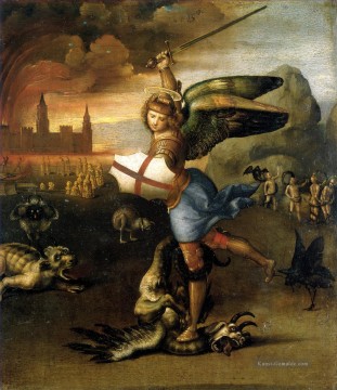  Meister Galerie - St Michael und dem Drachen Renaissance Meister Raphael